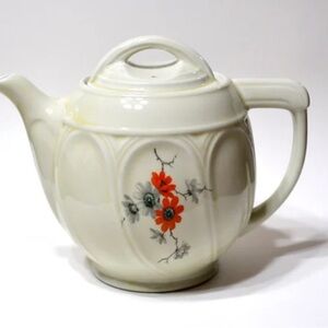 Vintage Drip O' Later Ceramic Coffee Pot Enterprise Aluminum Co "Cathedral"